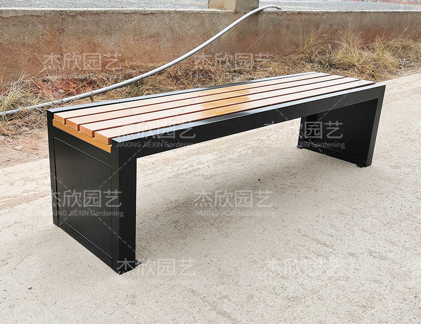 现代风格不锈钢pvc拼接坐凳公园椅